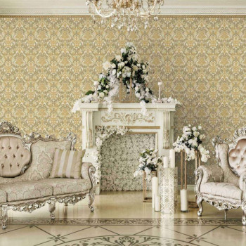1002 Serie | Klasik Damask Desenli Duvar Kağıdı